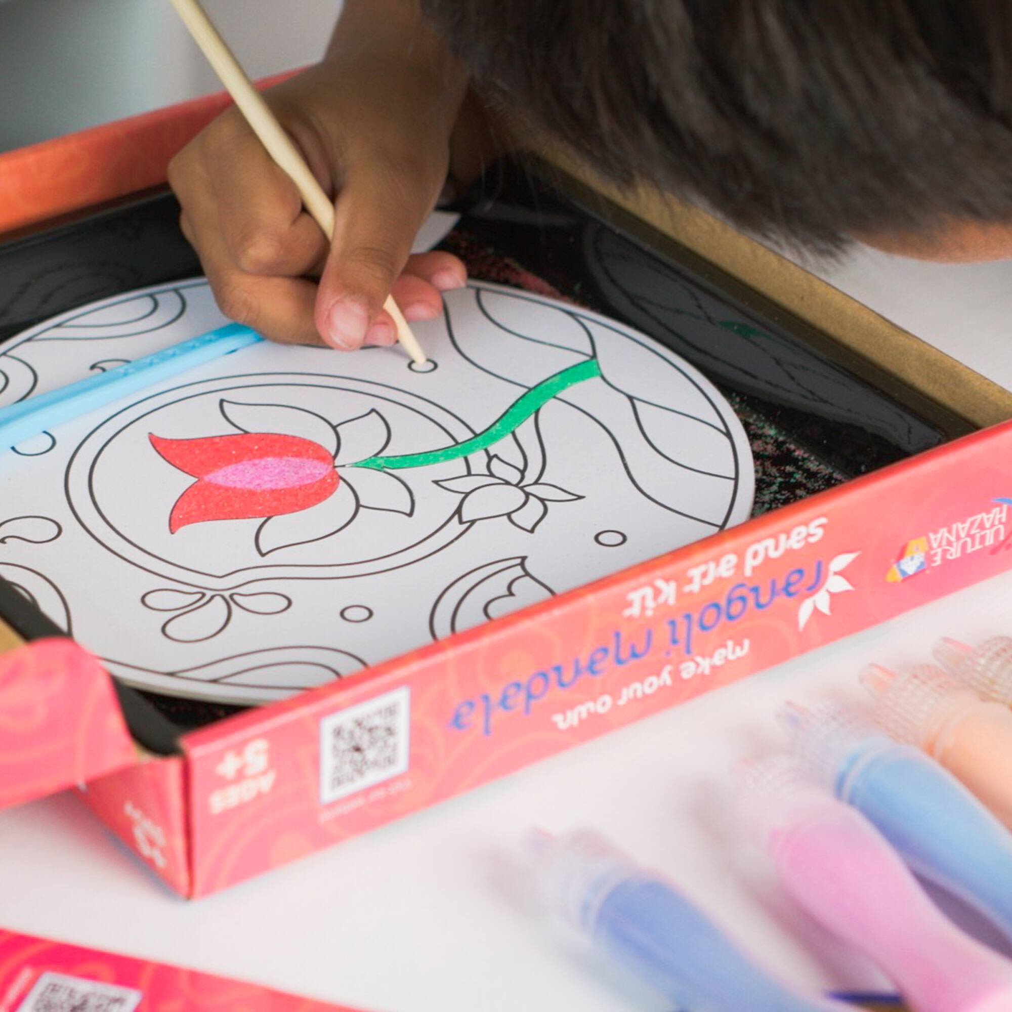 Kulture Khazana Make Your Own Rangoli Mandala Sand Art Kit